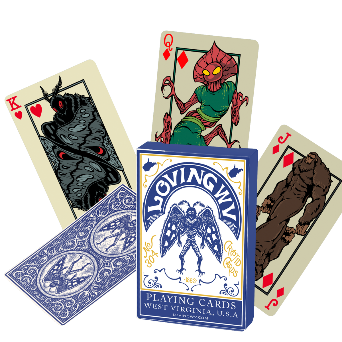 Cryptid Playing Cards (Mothman)
