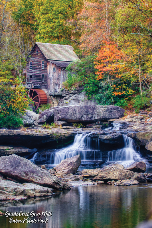 24x36 Poster: Glade Creek Grist Mill Babcock State Park